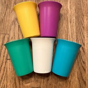 Tupperware Colorful Tumblers - Yellow, Purple, Green, White, Blue